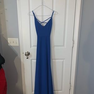 Womens blue prom dress